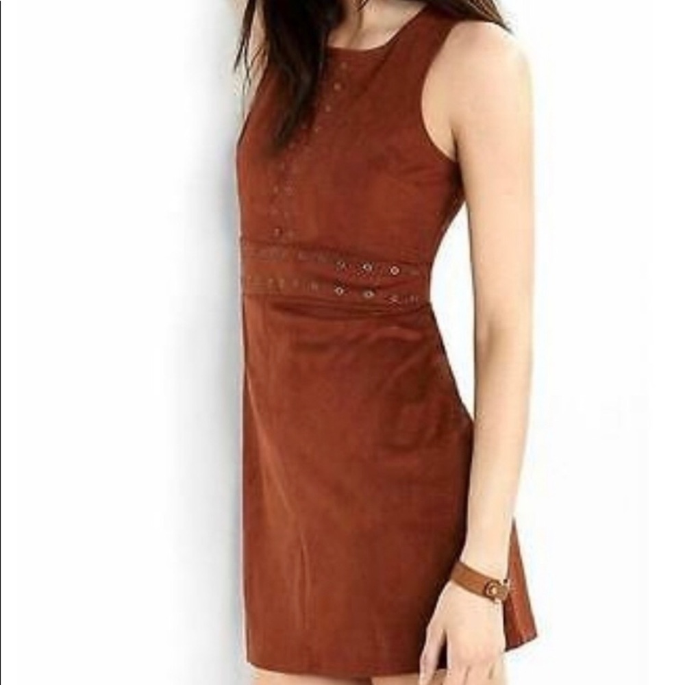 Express Faux Suede Grommet A-Line Dress size 12
